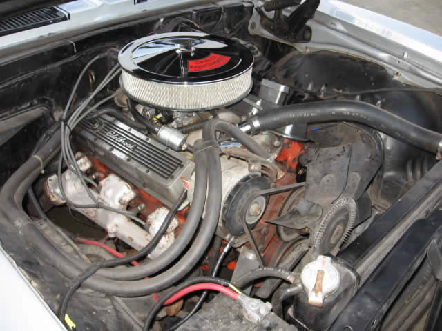 1969 Silver Camaro Engine